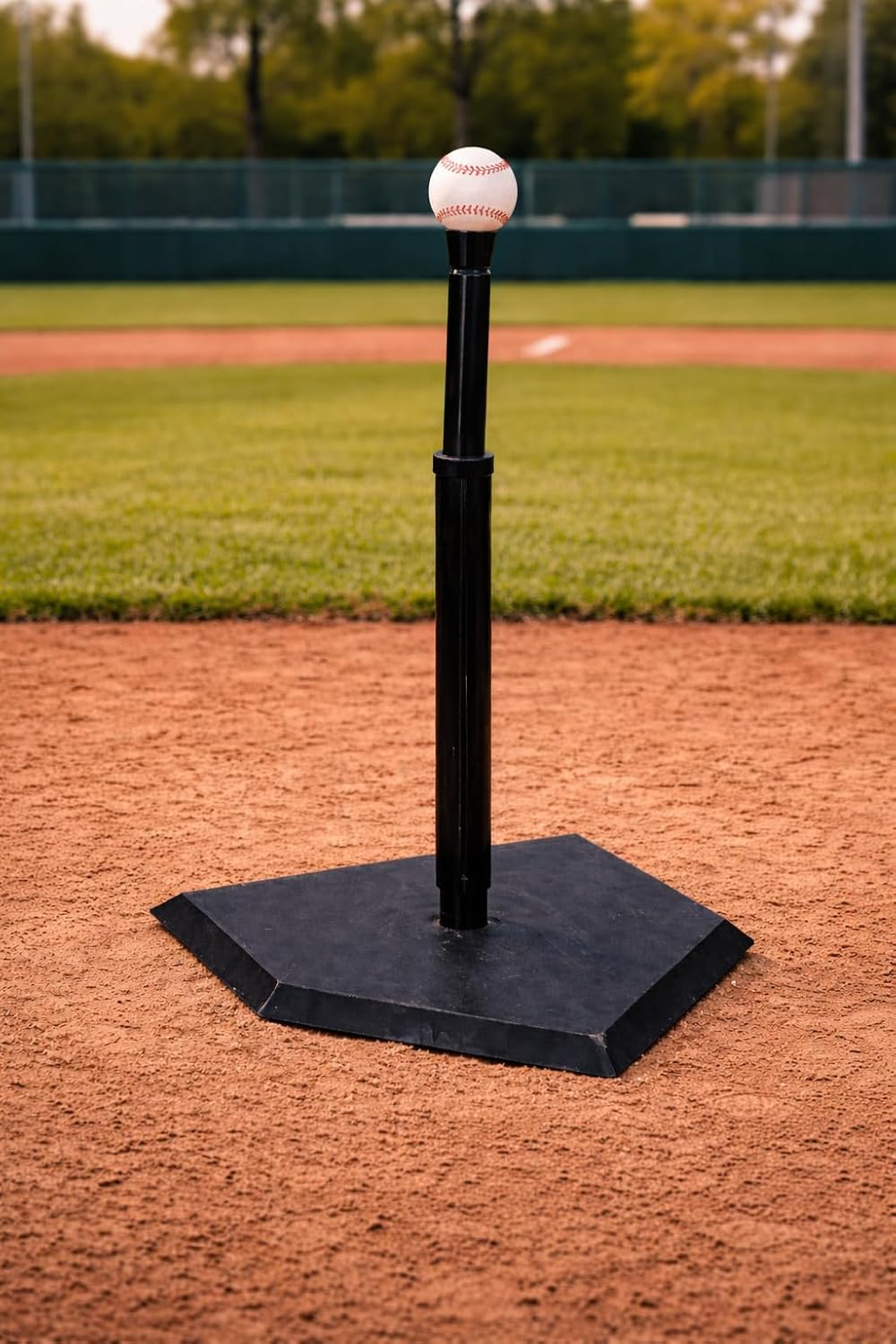 Markwort Batting Tee with Black Home Plate – Adjustable 22–36 in, Heavy-Duty - Image 2