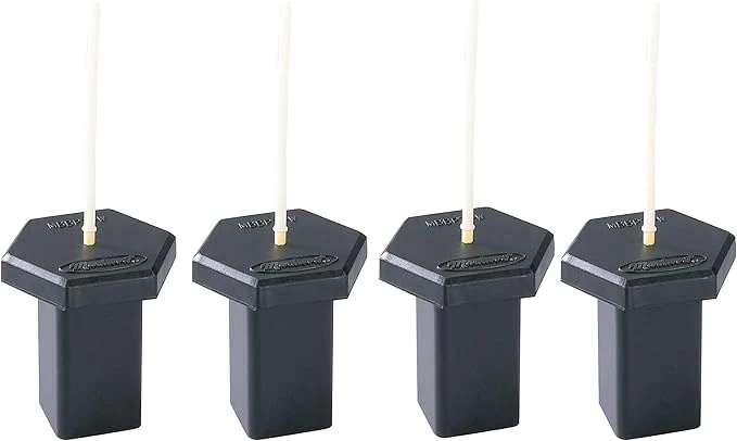 Markwort Hexagon Black Rubber Base Plug With White Indicator - 4 Pack - Image 2