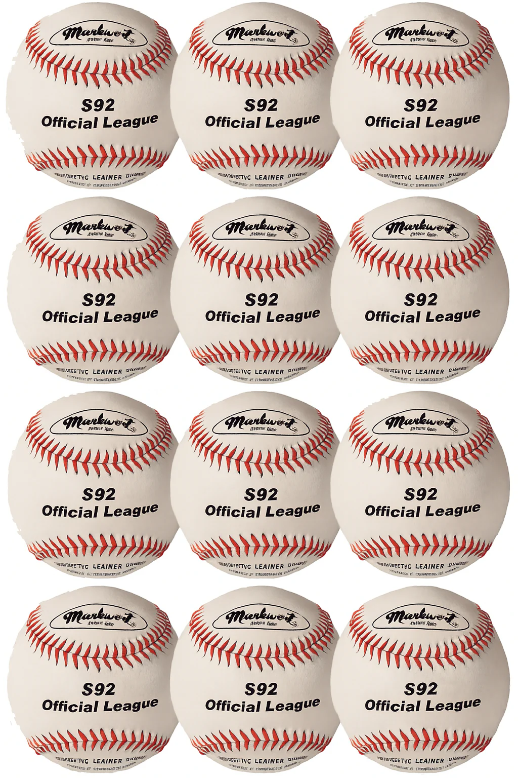Markwort White Practice Baseballs – Dozen Pack - Image 2