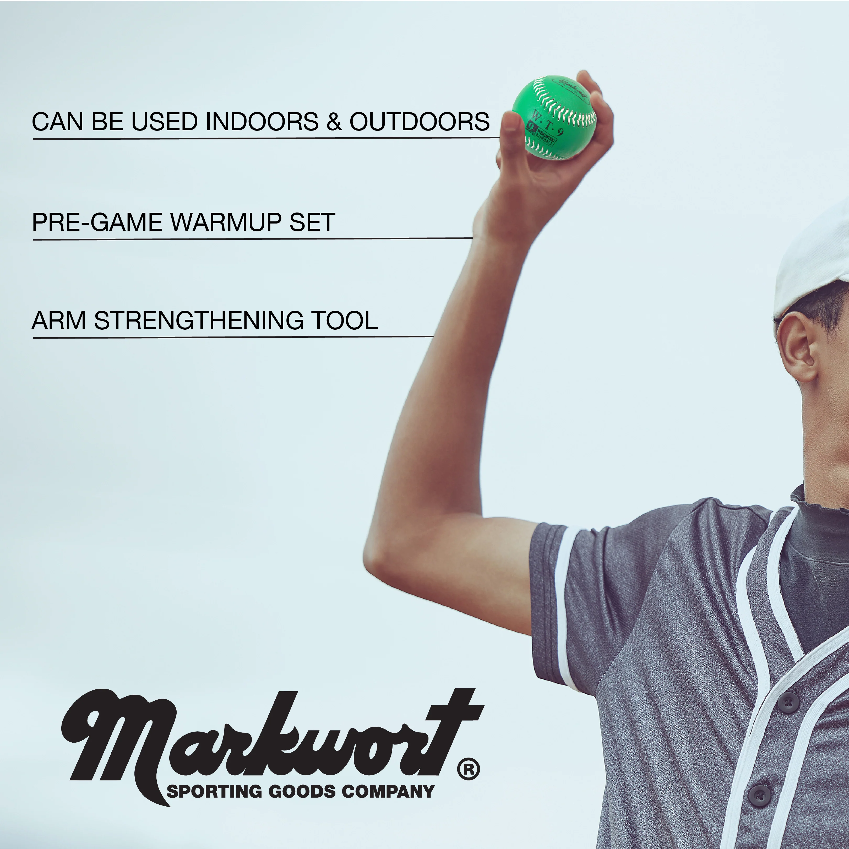 Markwort 9-Inch Leather Cover Weighted Baseball Set - Image 4