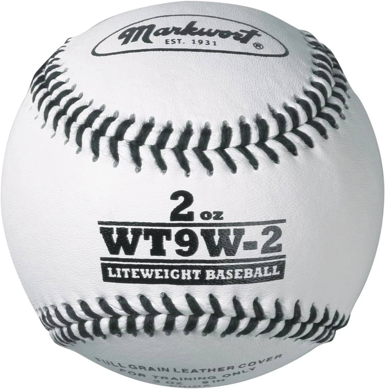 Markwort Lite Weight and Weighted White Leather Baseball - Image 3